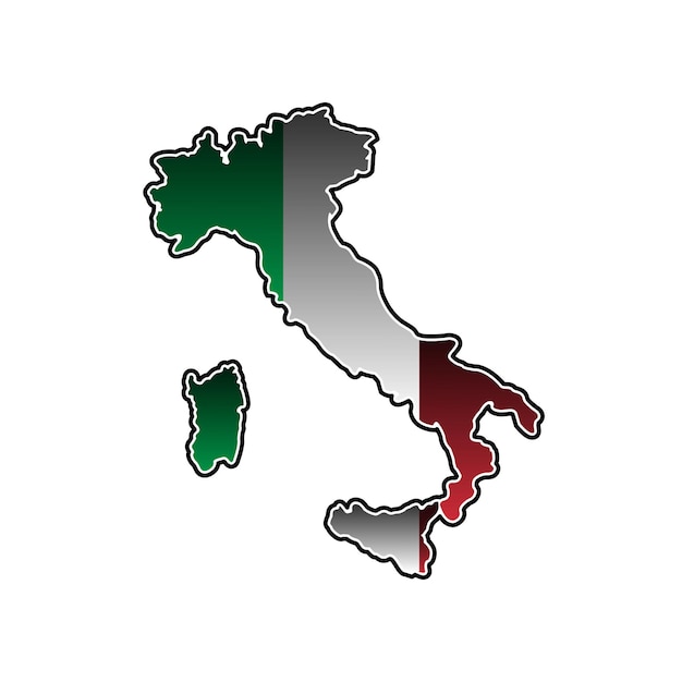 Vector icono de mapa de italia