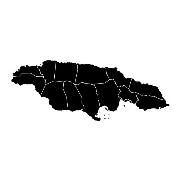 Vector el icono del mapa de jamaica