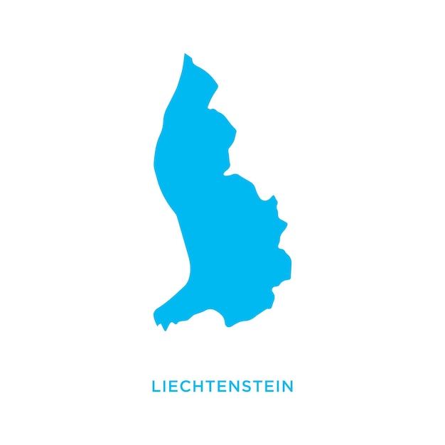 Ícono del mapa de liechtenstein ilustración del diseño del glifo del logotipo de europa