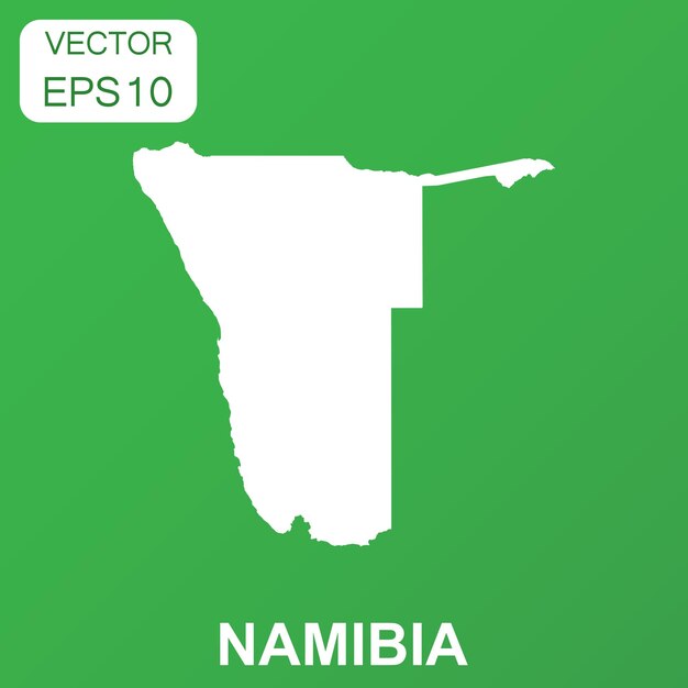 Icono del mapa de Namibia Concepto de negocio Pictograma de Namibia Ilustración vectorial en fondo verde
