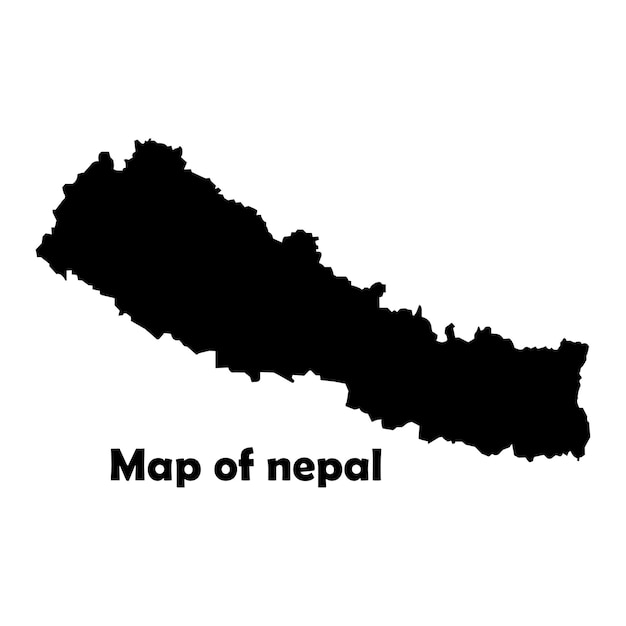 Vector icono de mapa de nepal