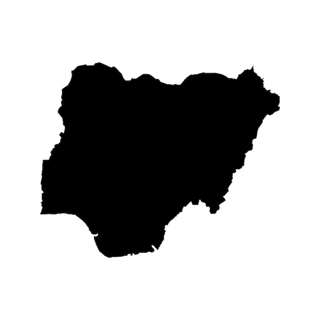 Vector el icono del mapa de nigeria