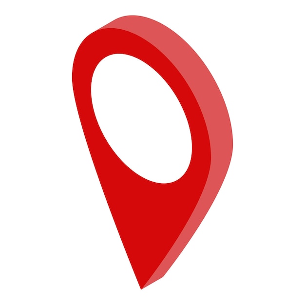 Icono de mapa de pin gps de agente inmobiliario Isométrico de icono de vector de mapa de pin gps de agente inmobiliario para diseño web aislado sobre fondo blanco