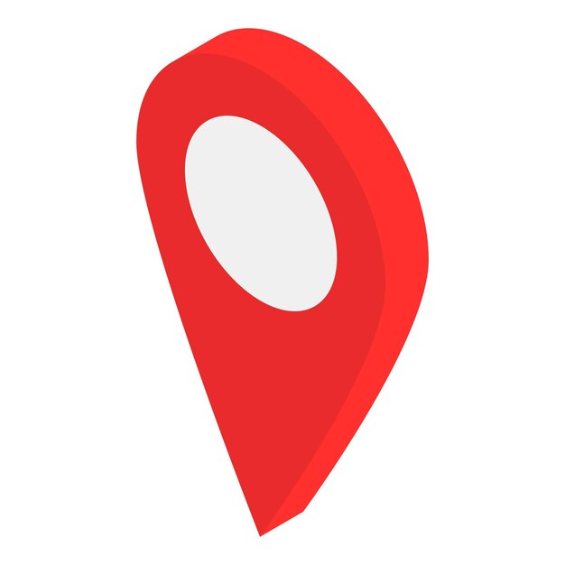 Icono de mapa de pin gps Isométrico del icono de vector de mapa de pin gps para diseño web aislado sobre fondo blanco