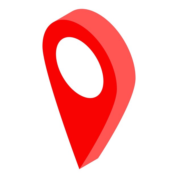 Icono de mapa de pin gps Isométrico del icono de vector de mapa de pin gps para diseño web aislado sobre fondo blanco