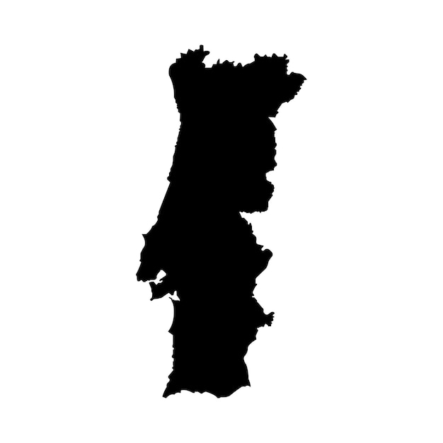 Vector icono de mapa de portugal