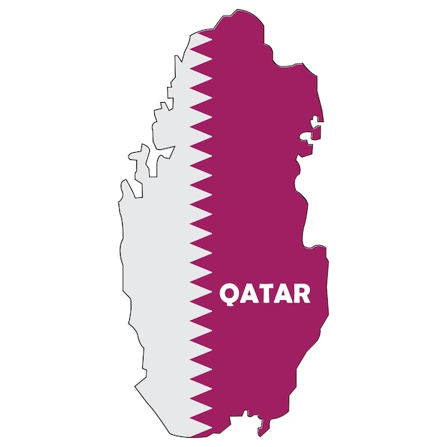 El icono del mapa de Qatar