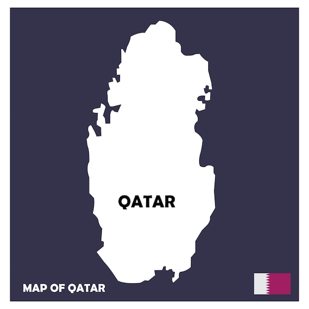 El icono del mapa de Qatar