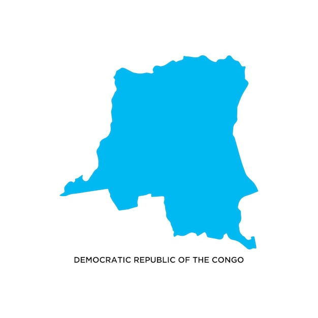 Icono del mapa de la república democrática del congo ilustración del diseño del glifo del logotipo de áfrica