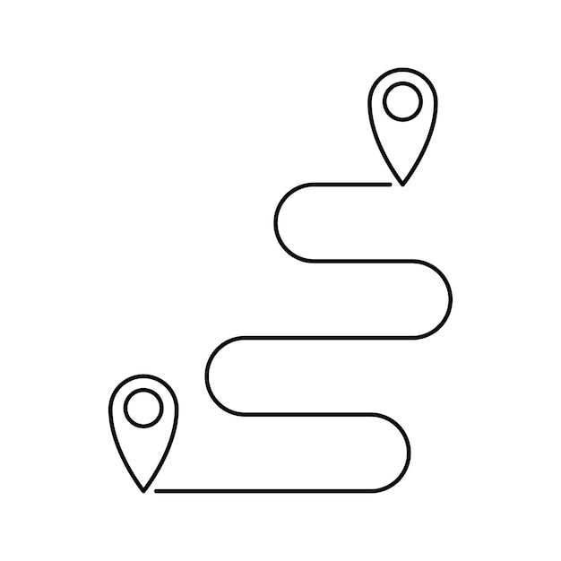 Icono de mapa de ubicación en estilo plano Símbolo de mapa de ubicación para el diseño de su sitio web, aplicación de logotipo, interfaz de usuario vectorial