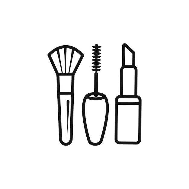 icono de maquillaje Vector plano aislado en el contorno