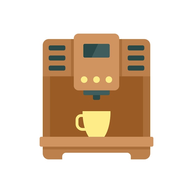 Icono de máquina de café americano Ilustración plana del icono de vector de máquina de café americano aislado sobre fondo blanco