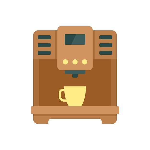 Vector icono de máquina de café americano ilustración plana del icono de vector de máquina de café americano aislado sobre fondo blanco