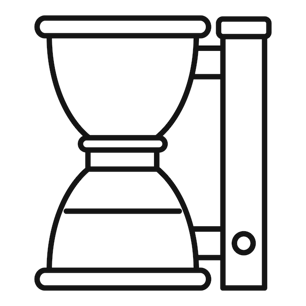 Vector icono de máquina de café barista icono de vector de máquina de café barista de contorno para diseño web aislado sobre fondo blanco