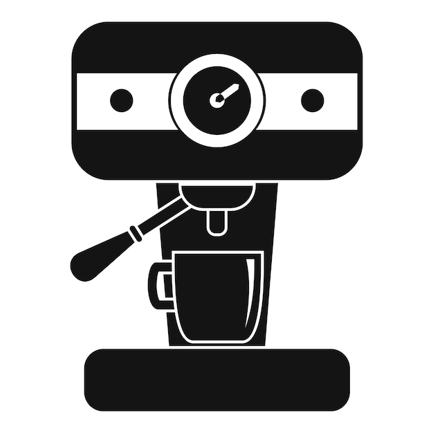 Icono de máquina de café de barra Ilustración simple del icono de vector de máquina de café de barra para diseño web aislado sobre fondo blanco
