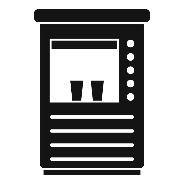 Vector icono de máquina de café callejero ilustración simple del icono de vector de máquina de café callejero para diseño web aislado sobre fondo blanco