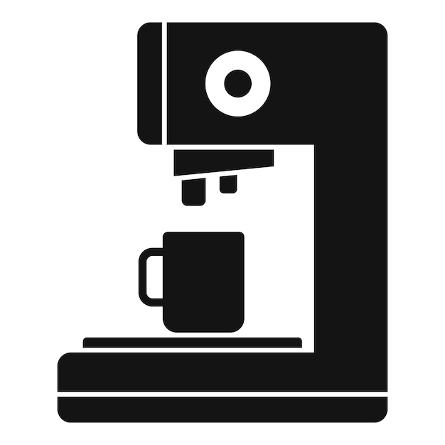 Icono de máquina de café en cápsula Ilustración simple del icono de vector de máquina de café en cápsula para diseño web aislado sobre fondo blanco
