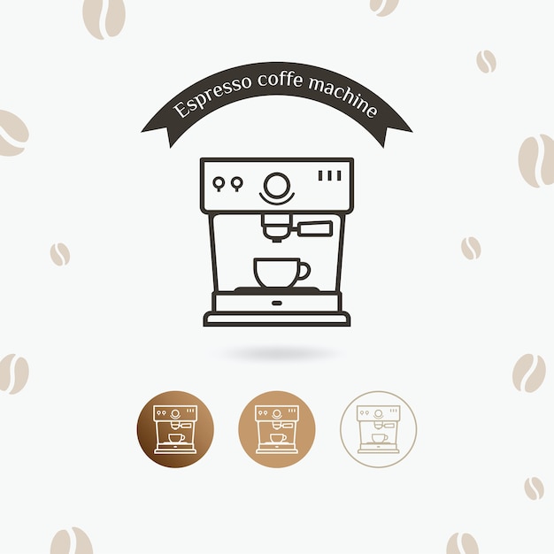 Icono de la máquina de café espresso