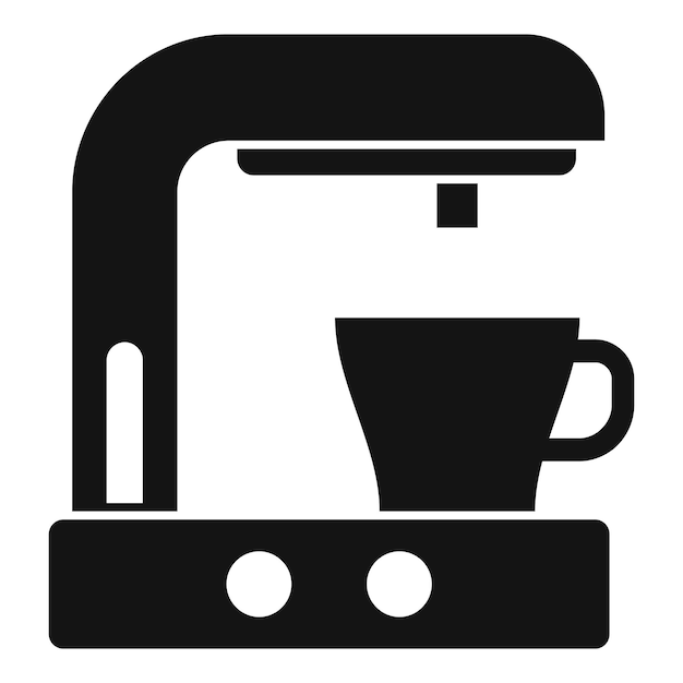 Icono de máquina de café ilustración simple del icono de vector de máquina de café para diseño web aislado sobre fondo blanco