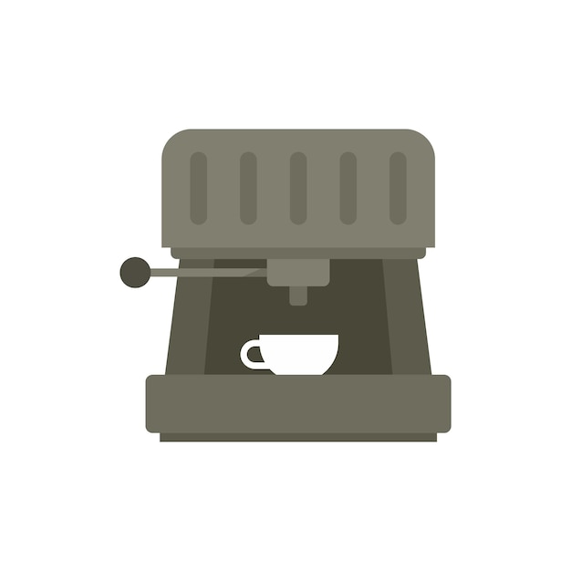 Icono de máquina de capuchino Ilustración plana del icono de vector de máquina de capuchino aislado sobre fondo blanco