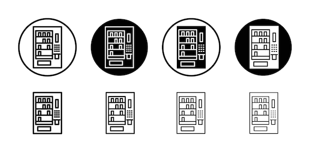 El icono de la máquina expendedora tiene un diseño plano y simple