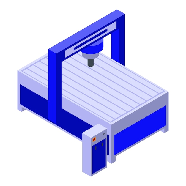 Icono de máquina fresadora Isométrica de icono de vector de máquina fresadora para diseño web aislado sobre fondo blanco