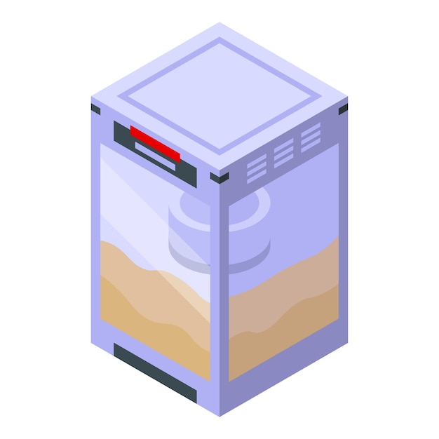 Icono de máquina de hacer soporte de palomitas de maíz Isométrico de icono de vector de máquina de hacer soporte de palomitas de maíz para diseño web aislado sobre fondo blanco