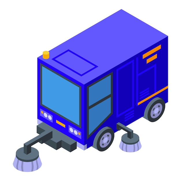 Icono de la máquina de limpieza vector isométrico Limpiador de calles Polvo del vehículo