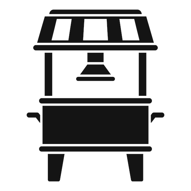 Icono de máquina de maíz vector simple Vendedor de alimentos Fabricante de cocina