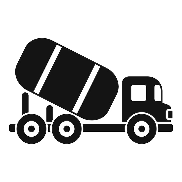 Icono de máquina mezcladora de cemento Ilustración simple del icono de vector de máquina mezcladora de cemento para diseño web aislado sobre fondo blanco