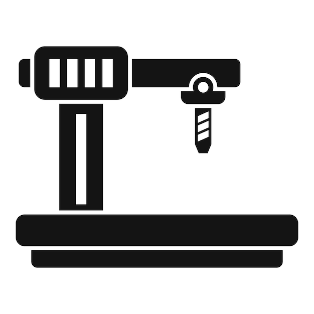Icono de máquina de perforación industrial vector sencillo Viga de diseño