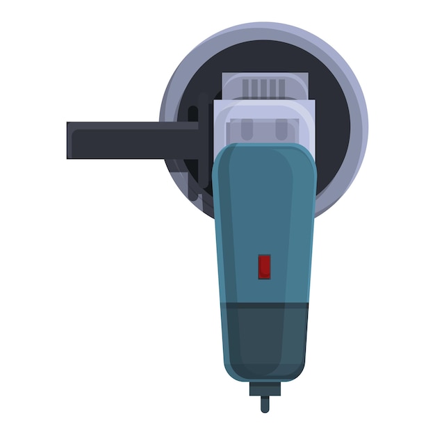 Icono de máquina rectificadora de carpintería. Caricatura de carpintería rectificadora icono vectoriales para diseño web aislado sobre fondo blanco.
