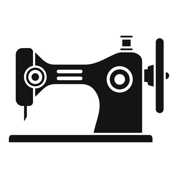 Icono de máquina de reparación de costura vector simple Limpieza de ropa Fabricación a medida
