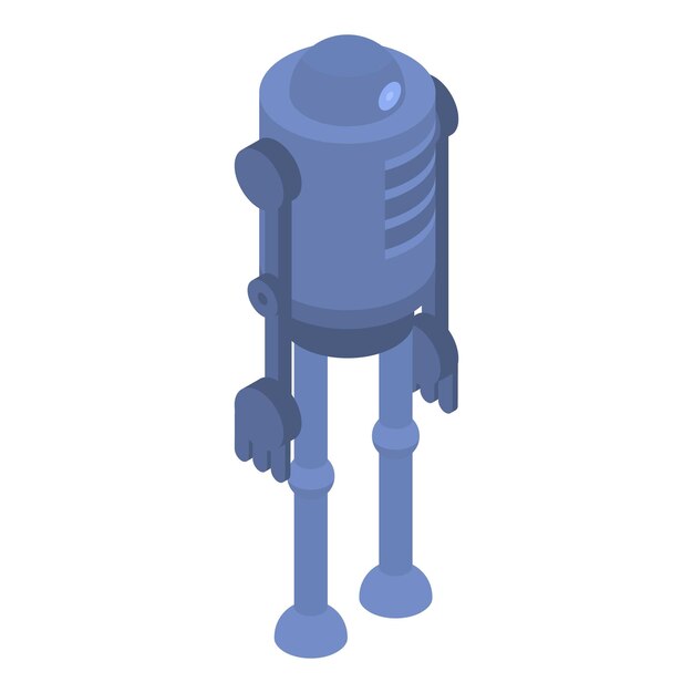 Icono de máquina robot azul Isométrico del icono de vector de máquina robot azul para diseño web aislado sobre fondo blanco