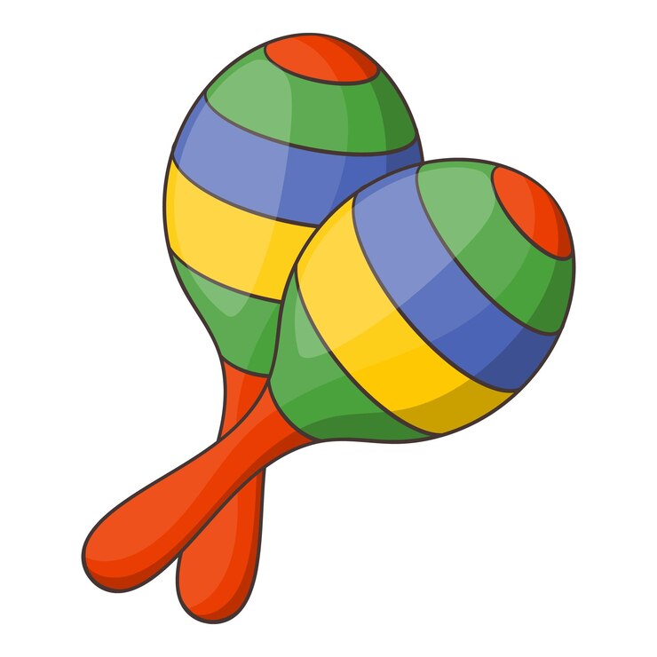 Vector icono de maracas ilustración de dibujos animados de icono de vector de maracas para web