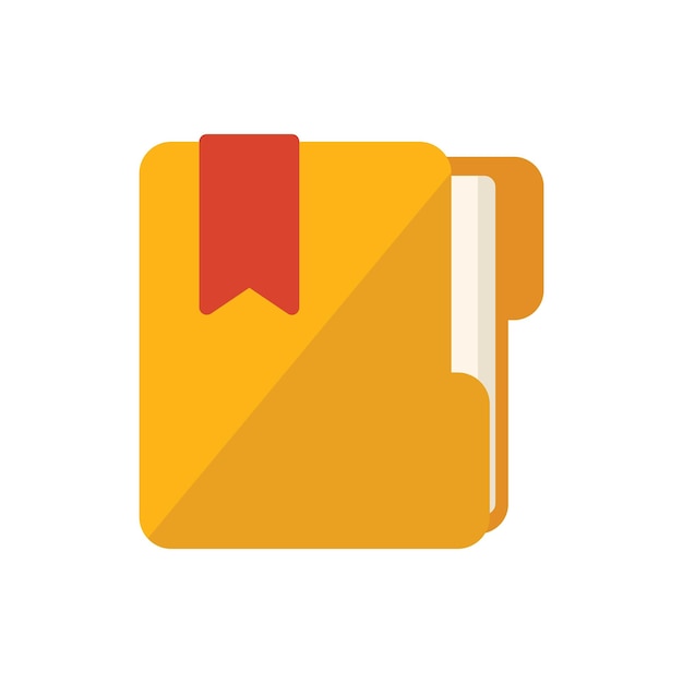 Icono de marca de carpeta vector plano Marca favorita Valor de plantilla aislado