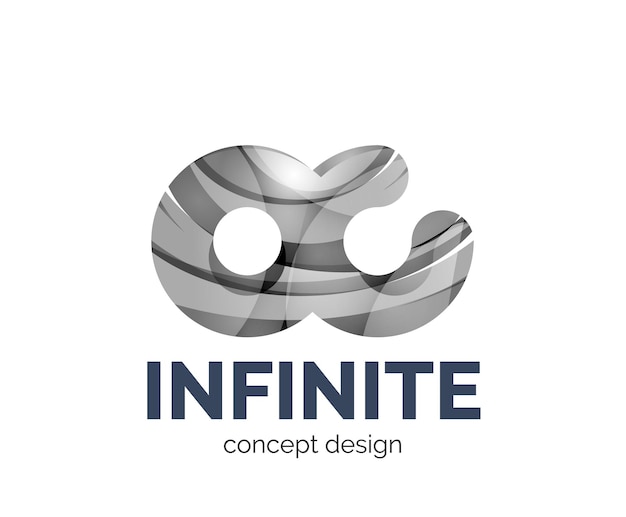 Icono de marca de negocio de logotipo infinito