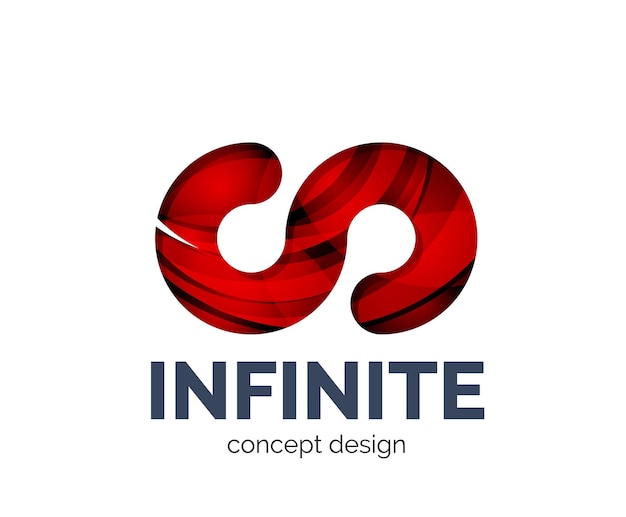 Icono de marca de negocio de logotipo infinito