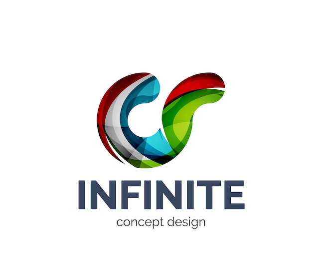 Vector Ícono de marca de negocios con logotipo infinito