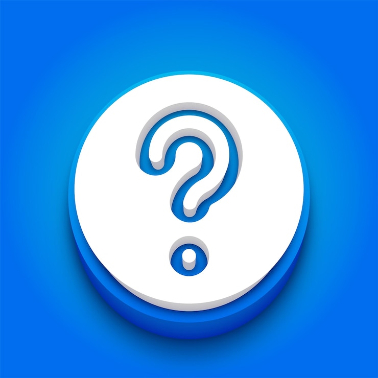 Vector el icono de la marca de pregunta azul y blanco de moda con un fondo azul vibrante