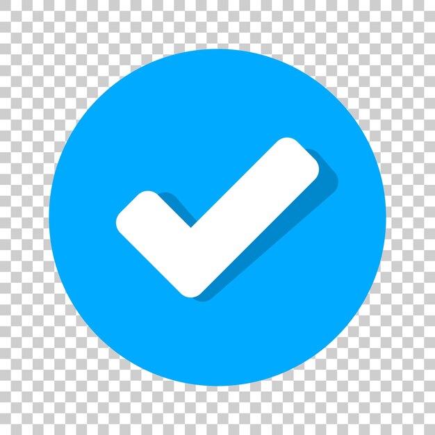 Vector icono de marca de verificación en estilo plano ok aceptar ilustración vectorial en fondo aislado tick concepto de negocio