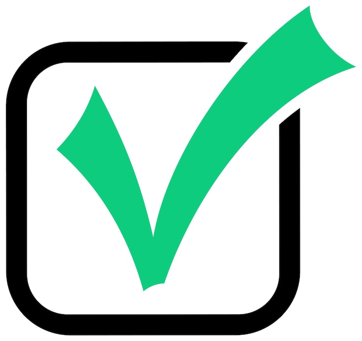 Vector icono de marca de verificación marca de verificación símbolo correcto signo aprobado ilustración de vector aislado