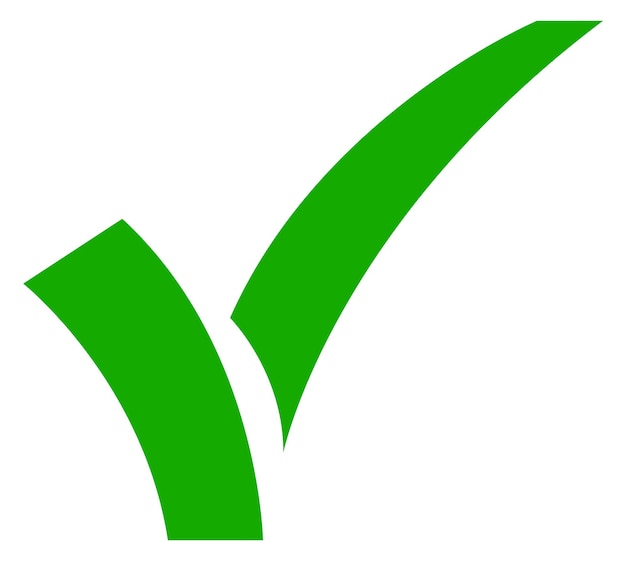 Icono de marca de verificación verde signo de voto símbolo de elección