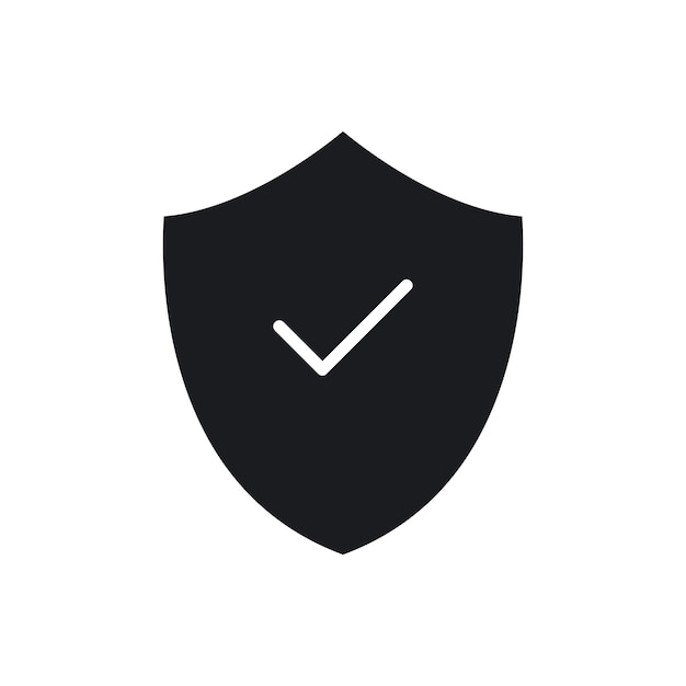 El icono de marcado del escudo establece el vector de seguridad o protección, el símbolo de la protección de la privacidad, la marca de marcado, el icono de la garantía de defensa, el símbolo del producto de seguro confiable.