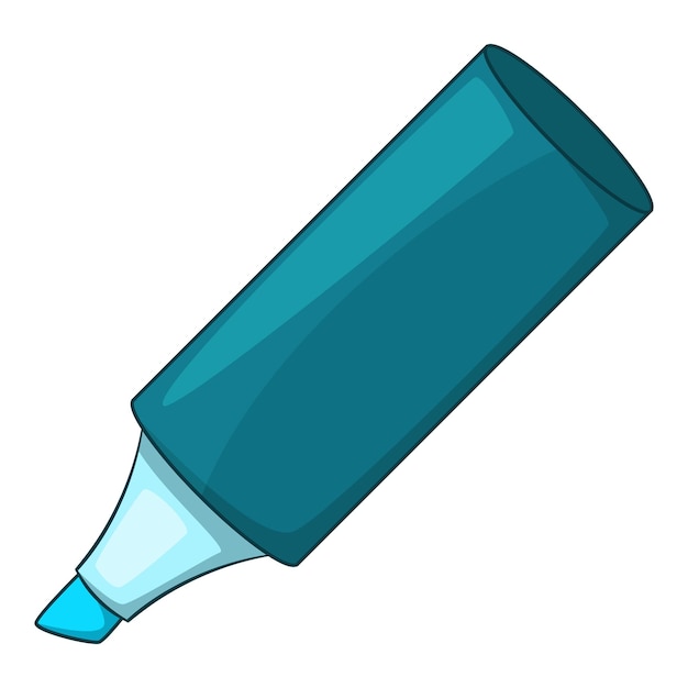 Icono de marcador azul ilustración de dibujos animados de icono de vector de marcador azul para web