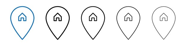 Icono de marcador de lugar Logotipo vectorial de esquema para la aplicación web