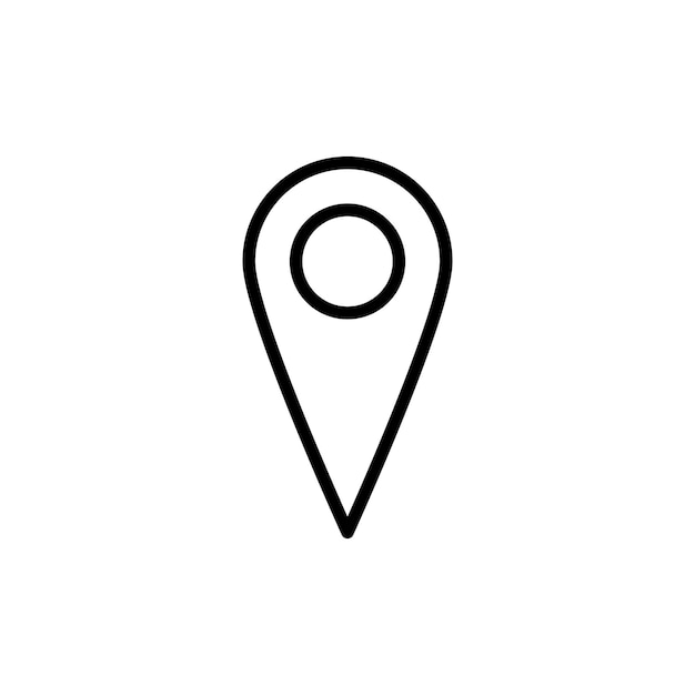 El icono del marcador del mapa establece la posición del GPS, el pino, el vector, el símbolo de la ubicación, el puntero, el signo, el punto de destino, el icono de la ubicación.
