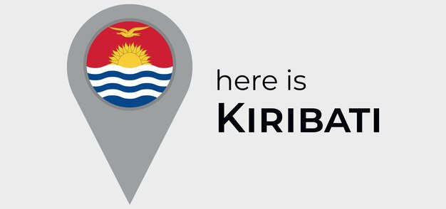 El icono del marcador de mapa de Kiribati aquí es la ilustración vectorial de Kiribati