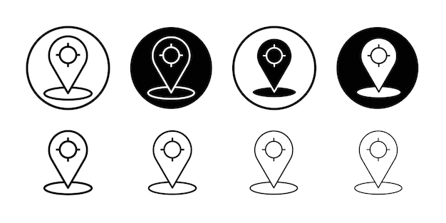 Icono de marcador de mapa Logo de vector de contorno sencillo