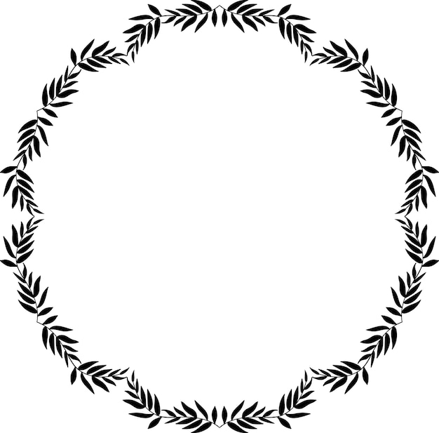 Icono de marco de borde de hoja dibujado a mano para sitio web, documento, diseño de carteles, impresión, aplicación.